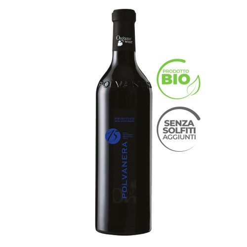 POLVANERA 15 PRIMITIVO PUGLIA I.G.T. BIOLOGICO SENZA SOLFITI AGGIUNTI 2023